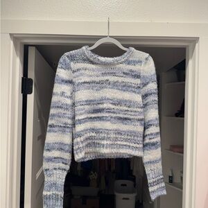 Cozy Blue and White Women's Sweater